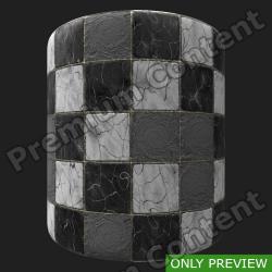 PBR Substance Material of Floor Marble Damaged